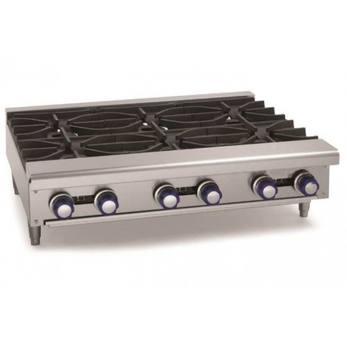 Feux vifs à gaz pour comptoir en inox 4 feux longueur 1219 mm Feux vifs à gaz pour comptoir en inox 4 feux longueur 1219 mm