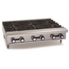 Feux vifs à gaz pour comptoir en inox 8 feux 66 kW