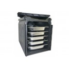 Coffre isotherme Noir SANS poignée inox 5 niveaux GN1/1 66 L