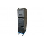 Coffre isotherme Noir SANS poignée inox 5 niveaux GN1/1 66 L