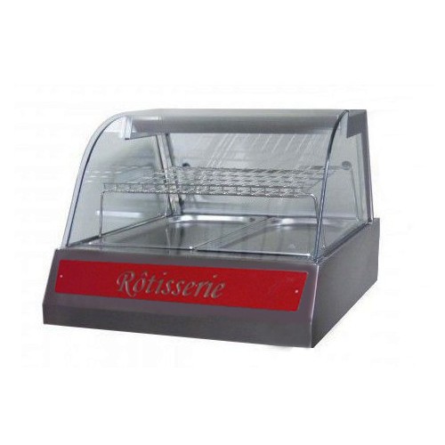 Vitrine de présentation inox 2 bacs GN 1/1 Vitrine de présentation inox 2 bacs GN 1/1