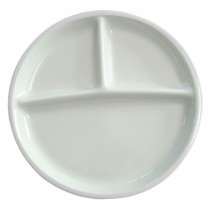 Assiette porcelaine 3 compartiments Ø 255 mm 2 x 190 / 1 x  230 ml