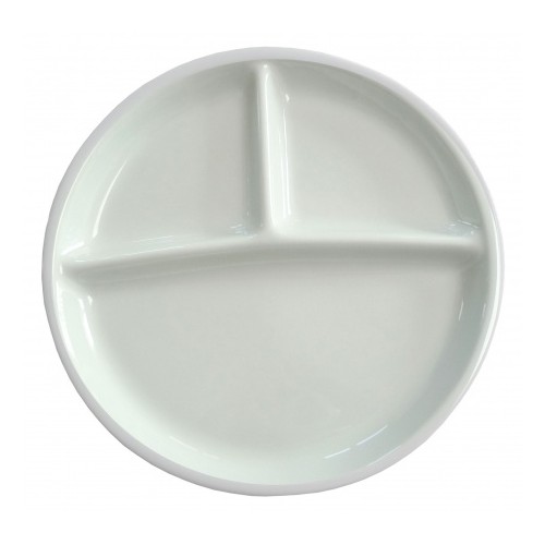 Assiette porcelaine 3 compartiments Ø 255 mm 2 x 190 / 1 x 230 ml Assiette porcelaine 3 compartiments Ø 255 mm 2 x 190 / 1 x 230 ml