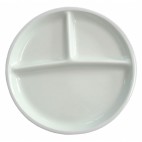 Assiette porcelaine 3 compartiments Ø 255 mm 2 x 190 / 1 x  230 ml