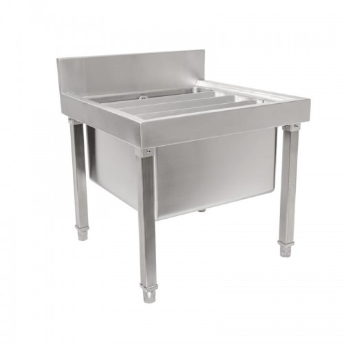 Bac à vide seaux acier inoxydable avec dosseret H 550 mm Bac à vide seaux acier inoxydable avec dosseret H 550 mm