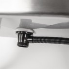 Bac à vide seaux acier inoxydable avec dosseret H 550 mm