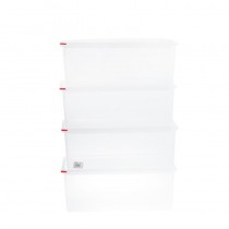 Lot de 4 boîtes alimentaires en polypropylène GN 1/1 28L