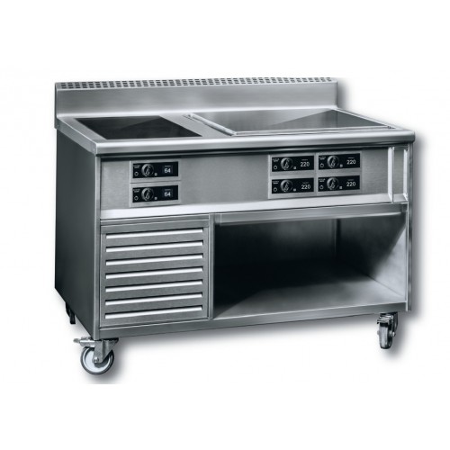 Fourneau induction gamme STANDARD P 800 mm 2 vitrocéramiques 2 x 6000 W Fourneau induction gamme STANDARD P 800 mm 2 vitrocéramiques 2 x 6000 W