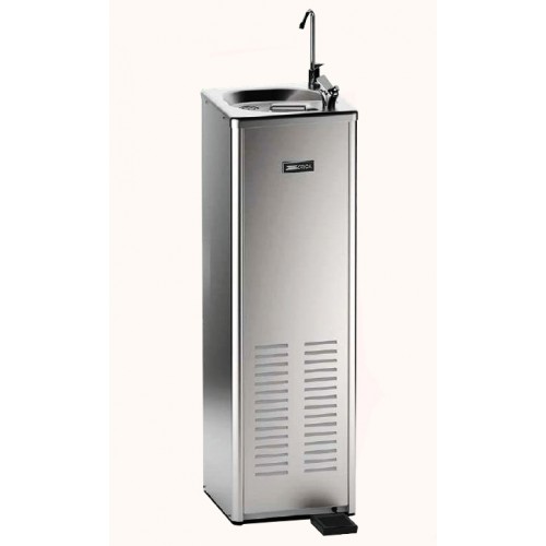 Fontaine d'eau froide REFRESH P TC acier galvanisé 1 colonne haute avec pédale avec un robinet Fontaine d'eau froide REFRESH P TC acier galvanisé 1 colonne haute avec pédale avec un robinet