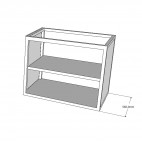 Table armoire ouverte sans porte Inox AISI 430 850 x 560 x 700 mm sans pieds et avec étagère sur mesure