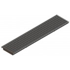 Grille caillebotis antidérapante avec crantage double à maille 19x19 mm, pour siphon 470 x 500 mm