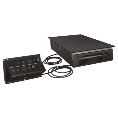 Plaque à induction double à encastrable avec foyer cote à cote 2x 1.7 kw