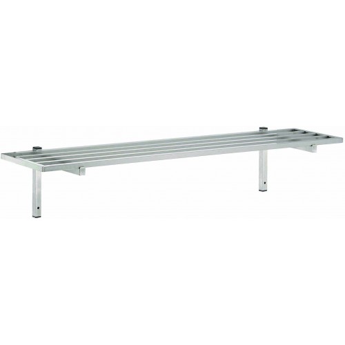 Etagère murale ajourée 1 niveau inox AISI 430 2 consoles fixes L 800 x P 400 x H 225 mm Etagère murale ajourée 1 niveau inox AISI 430 2 consoles fixes L 800 x P 400 x H 225 mm
