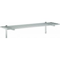 Etagère murale ajourée 1 niveau inox AISI 430 2 consoles fixes L 800 x P 400 x H 225 mm