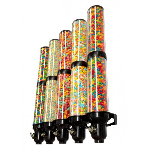 Distributeur mural d'aliments secs gamme free flow 5 x 9 L Distributeur mural d'aliments secs gamme free flow 5 x 9 L