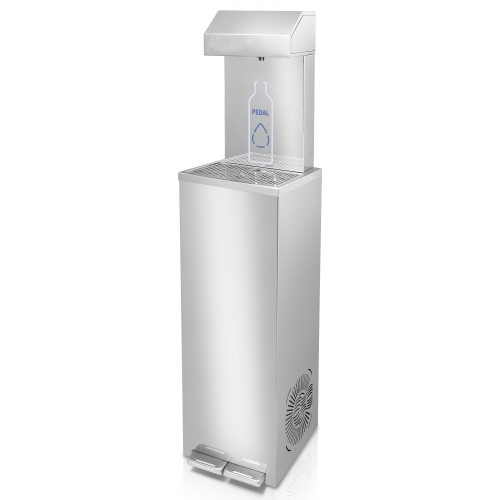Fontaine à eau main libre acier inoxydable avec 2 pédales pour l'eau froide et pour l'eau à tº ambiante Fontaine à eau main libre acier inoxydable avec 2 pédales pour l'eau froide et pour l'eau à tº ambiante