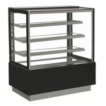 Vitrine pâtisserie 650 L 3 étagères vitrage droit