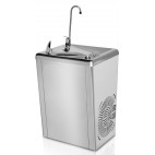 Fontaine à eau murale acier inoxydable avec col de cycle et jet d'eau actionné par poussoir pour l'eau froide