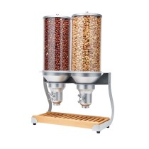 Distributeur d'aliments secs gamme "Serveur Pro" plateau en bois 2 x 13.5 L