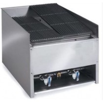 Grill charcoal à gaz avec pierre de lave 2 brûleurs 18 kw