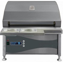 Grill à viande avec capot 1 brûleur et 1 contrôleur électronique par zone de cuisson de 230V / 50Hz
