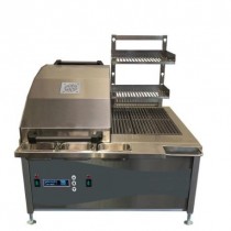 Grill à viande avec 2 capots alimentation électrique 230V / 50 Hz