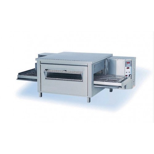 Four convoyeur à pizza électrique en inox longueur chambre 102cm Four convoyeur à pizza électrique en inox longueur chambre 102cm