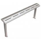 Rampe chauffante arrondie en profile d'aluminium avec eclairage LED - L762mm