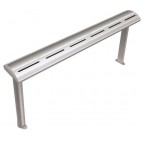 Rampe chauffante arrondie en profile d'aluminium avec eclairage LED - L914mm
