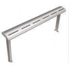 Rampe chauffante arrondie en profile d'aluminium avec eclairage LED - L1067mm