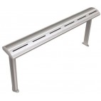 Rampe chauffante arrondie en profile d'aluminium avec eclairage LED - L1372mm