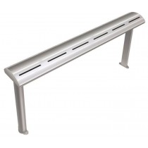 Rampe chauffante arrondie en profile d'aluminium avec eclairage LED - L1981mm