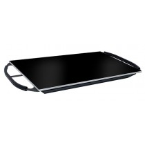 Plaque chauffante rectangulaire à poser en verre noir avec un cordon de 1829 mm