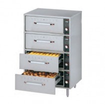 Tiroir chauffant standard sur pieds en inox réglable de 152 mm en option