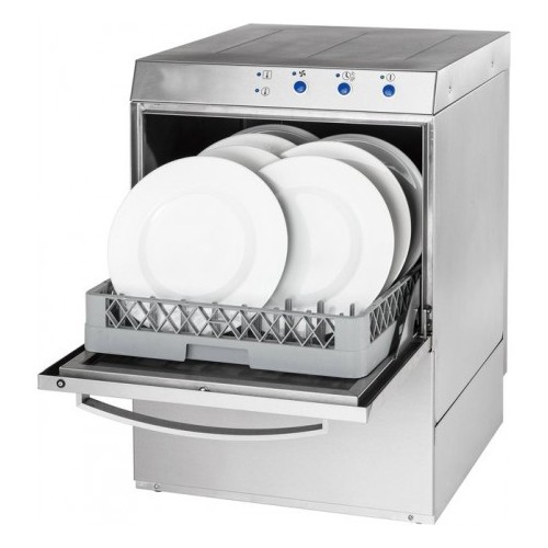 Lave-vaisselle universel avec doseur de détergent et pompe de vidange panier 500x500 mm Lave-vaisselle universel avec doseur de détergent et pompe de vidange panier 500x500 mm