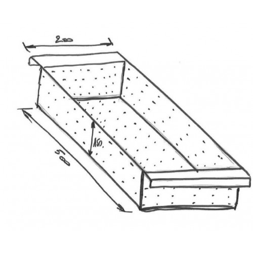 Bac perforé inox 304 500x200x150 mm fabrication sur mesure Bac perforé inox 304 500x200x150 mm fabrication sur mesure