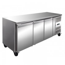 Desserte réfrigérée centrale 3 portes pleines inox 465 L