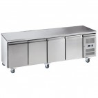 Desserte réfrigérée centrale gamme snacking 4 portes inox 511 L