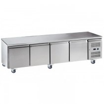 Desserte réfrigérée centrale gamme gastro GN1/1 4 portes inox 553 L 
