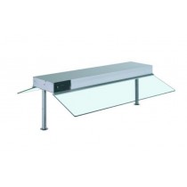 Rampe chauffante infrarouge aluminium avec éclairage régulateur de puissance