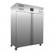 Armoire réfrigérée, 2 portes, 1400 L, negative,  inox