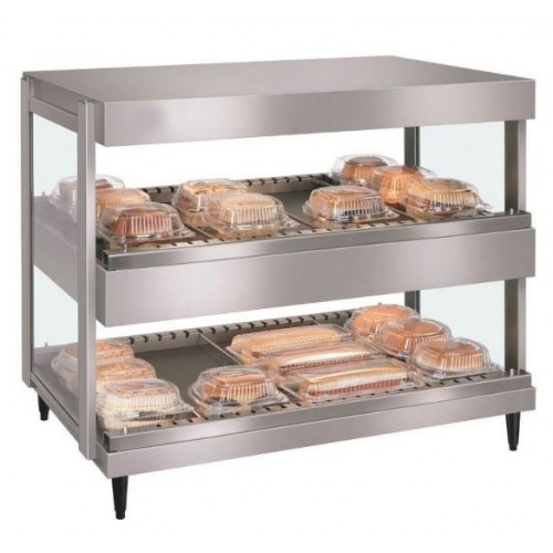 Présentoir chauffant horizontal double