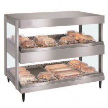 Présentoir chauffant horizontal double