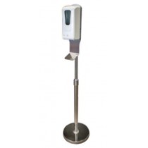 Distributeur automatique de gel hydroalcoolique sur piètement, réservoir 1 litre