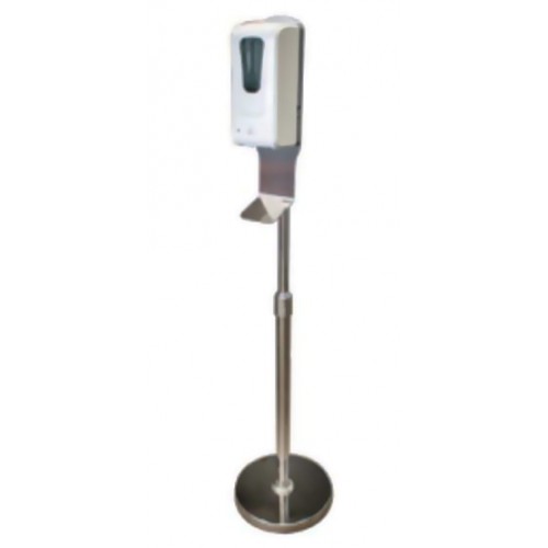 Distributeur automatique de gel hydroalcoolique sur piètement, réservoir 1 litre Distributeur automatique de gel hydroalcoolique sur piètement, réservoir 1 litre