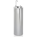 Fontaine à eau sur pied ronde jet d'eau actionné par bouton-poussoir avec col de cygne