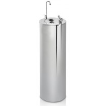 Fontaine à eau sur pied ronde jet d'eau actionné par bouton-poussoir avec col de cygne