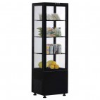 Vitrine haute réfrigérée pâtisserie vitrée 4 côtés L 515 x P 485 x H 1690 mm 235 L