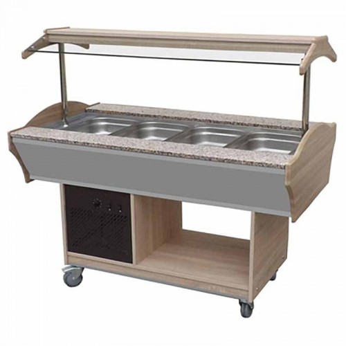 Salade bar réfrigéré 4xGN1/1-150 L 1550 x P 900 x H 1350 mm Salade bar réfrigéré 4xGN1/1-150 L 1550 x P 900 x H 1350 mm