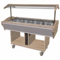 Salade bar chauffant, 4xGN1/1-150, L 1505 x P 900 x H 1320 mm